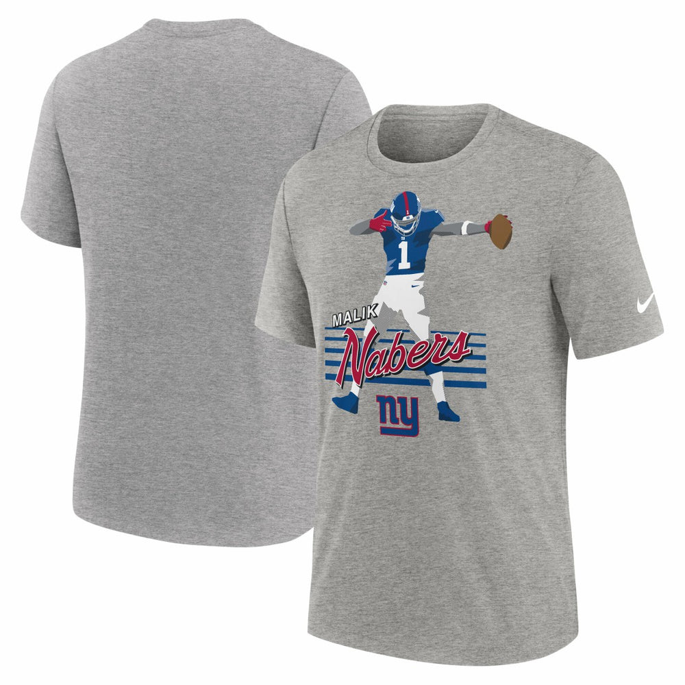 Malik Nabers New York Giants Player Graphic T-Shirt - Heather Gray | Nike outlet