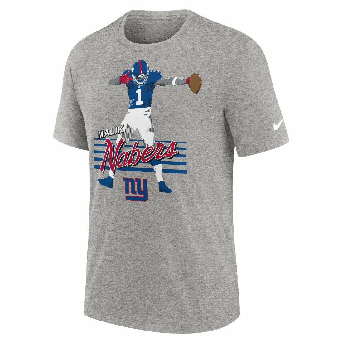 Malik Nabers New York Giants Player Graphic T-Shirt - Heather Gray | Nike outlet