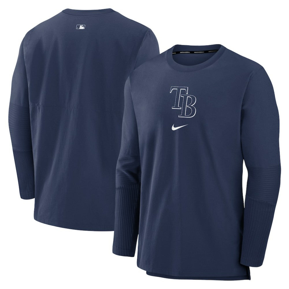 Tampa Bay Rays Authentic Collection Player Dri-FIT Lightweight Pullover - Navy | Nike