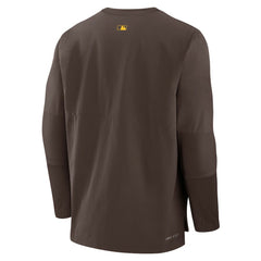 San Diego Padres Authentic Collection Player Dri-FIT Lightweight Pullover - Brown | Nike