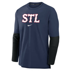 St. Louis Cardinals Authentic Collection Player Dri-FIT Lightweight Pullover - Navy | Nike