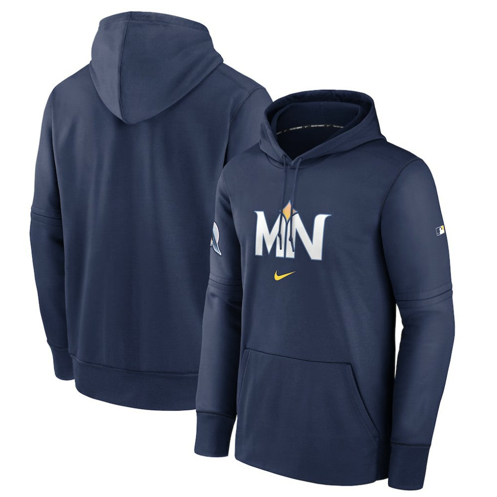 Minnesota Twins 2024 City Connect Authentic Collection Practice Performance Pullover Hoodie - Navy | Nike