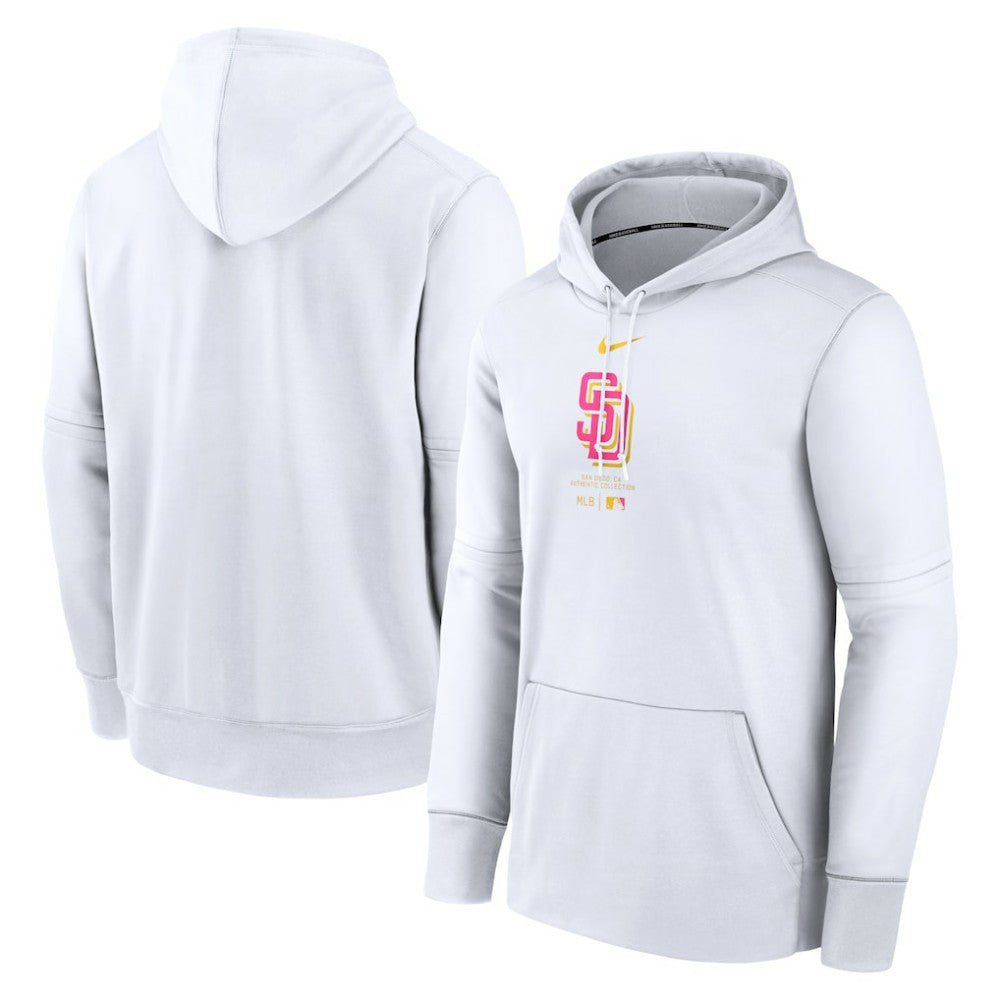 San Diego Padres Authentic Collection City Connect Practice Performance Pullover Hoodie - White | Nike