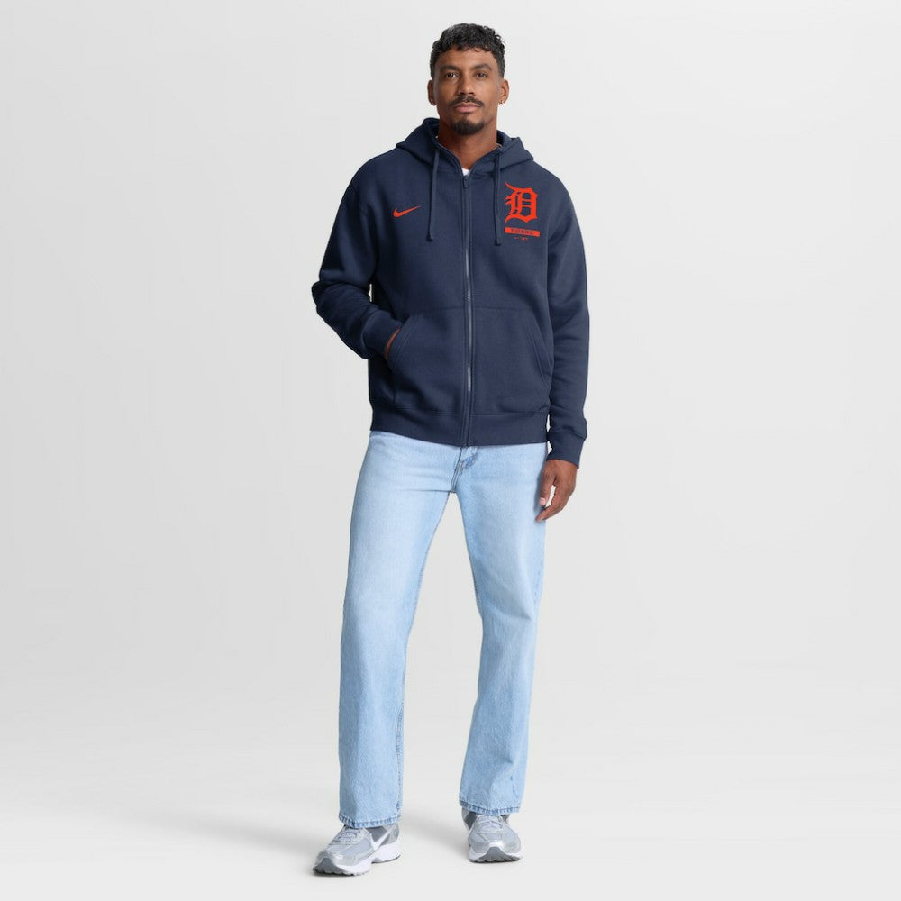 Detroit Tigers Primetime Lockup Full-Zip Hoodie - Navy | Nike