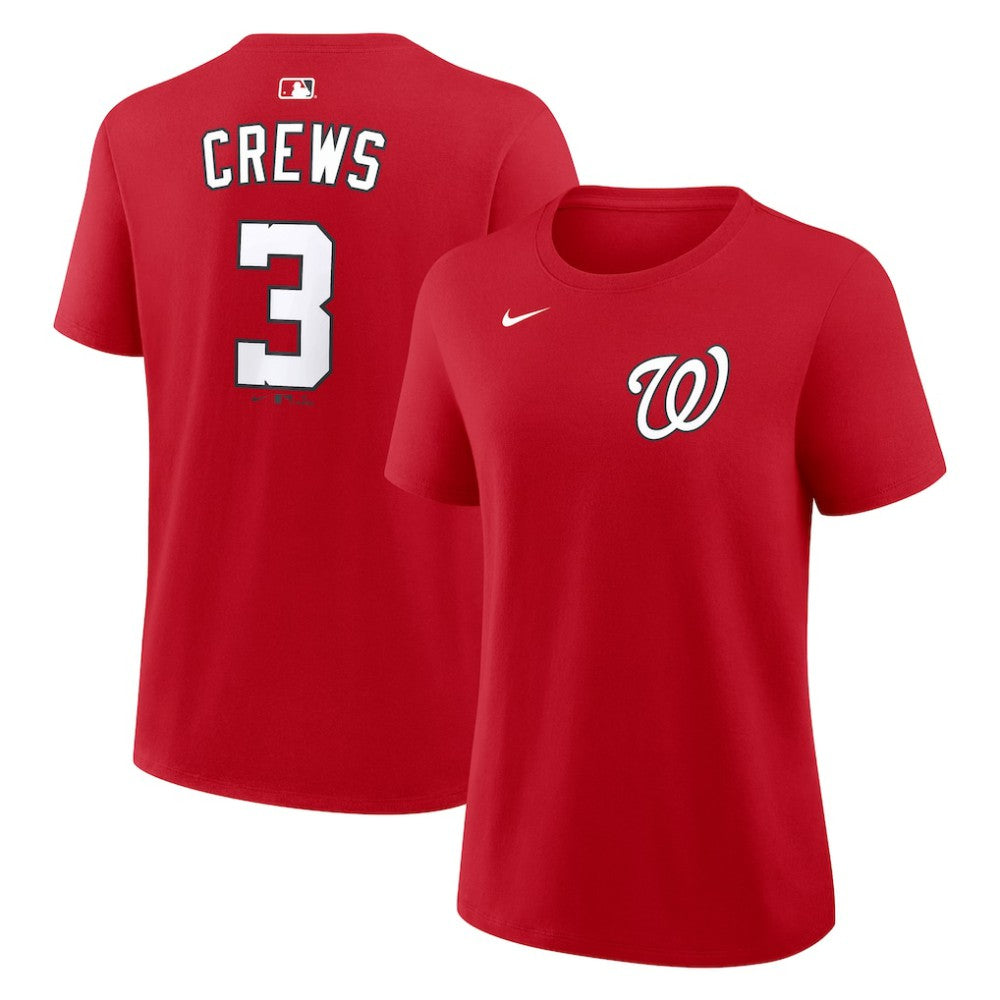 Dylan Crews Washington Nationals Women's Name & Number T-Shirt - Red | Nike