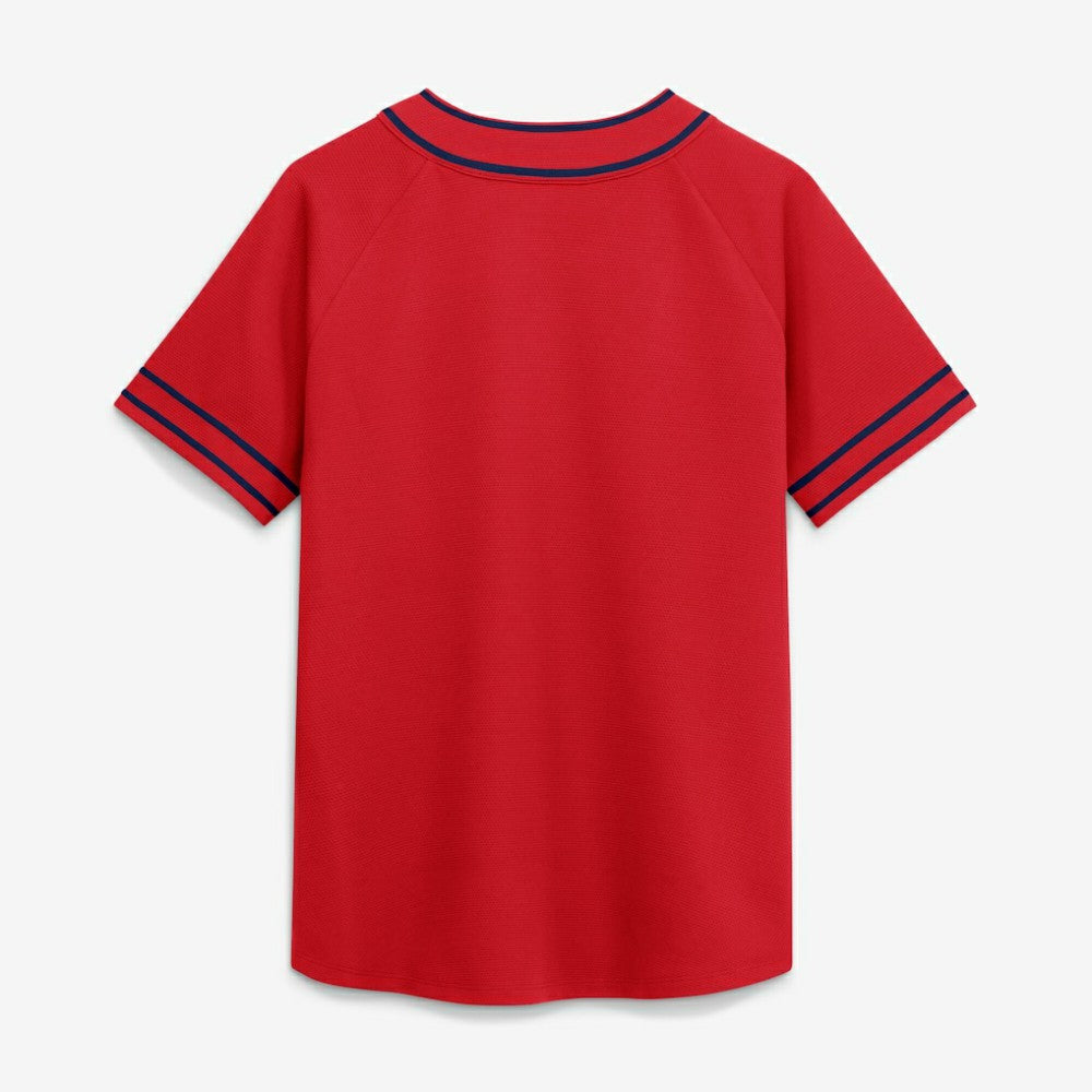 Washington Nationals Women's Diva Race Ahead Raglan V-Neck T-Shirt - Red