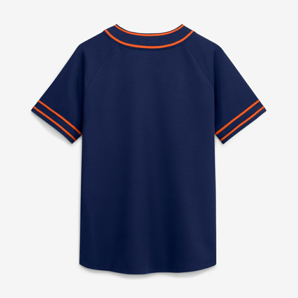 Detroit Tigers Women's Diva Race Ahead Raglan V-Neck T-Shirt - Navy