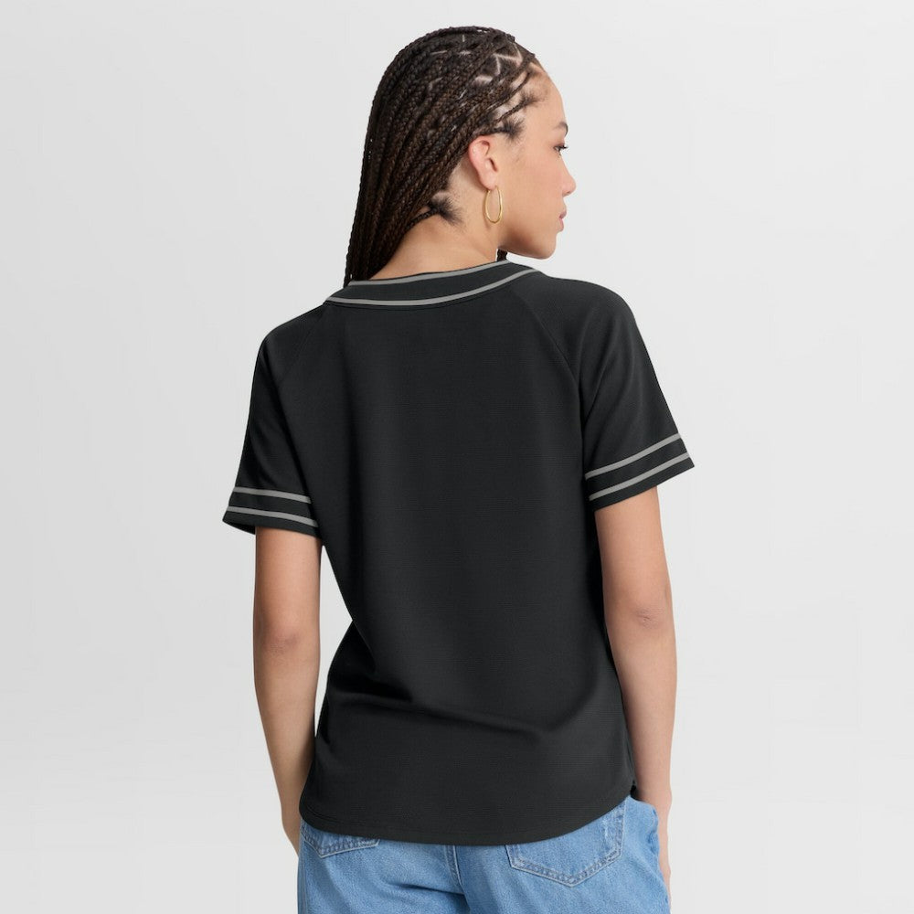 Chicago White Sox Women's Diva Race Ahead Raglan V-Neck T-Shirt - Black