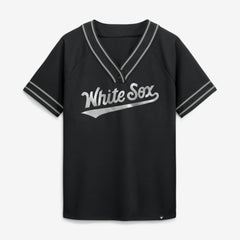Chicago White Sox Women's Diva Race Ahead Raglan V-Neck T-Shirt - Black