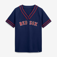 Boston Red Sox Women's Diva Race Ahead Raglan V-Neck T-Shirt - Navy