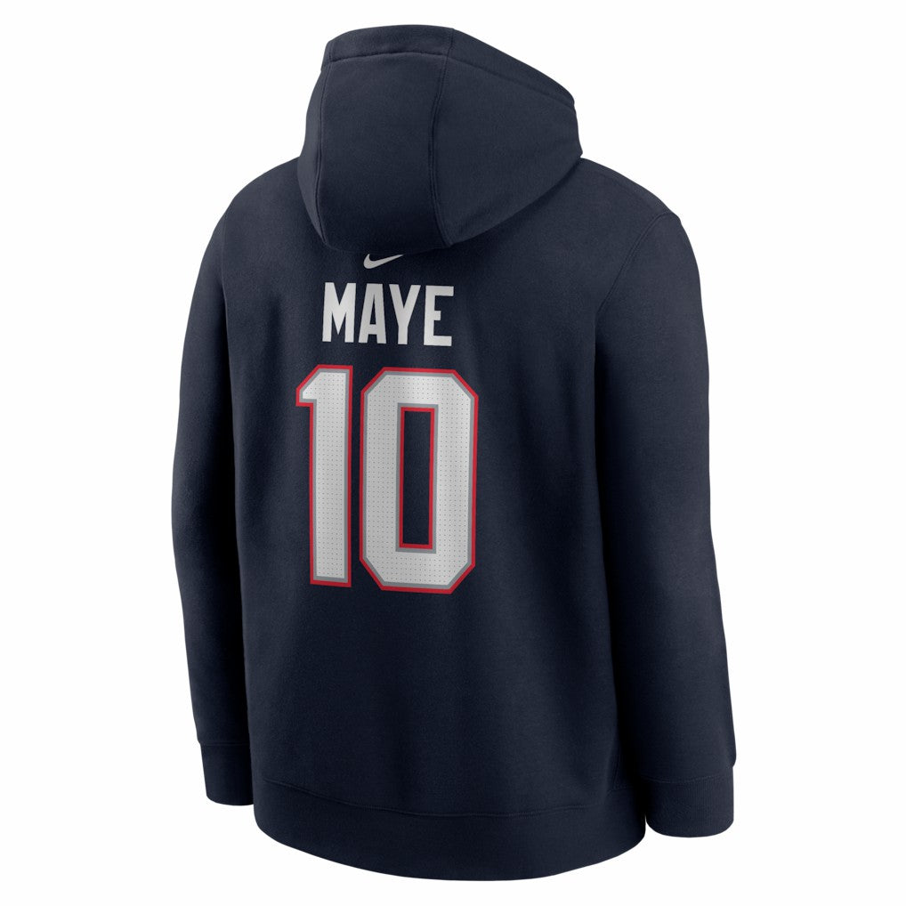 Drake Maye New England Patriots Player Name & Number Fleece Hoodie - Navy | Nike on sale
