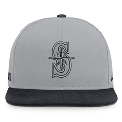 Seattle Mariners Primetime Pro Dri-FIT Snapback Hat - Gray/Navy | Nike