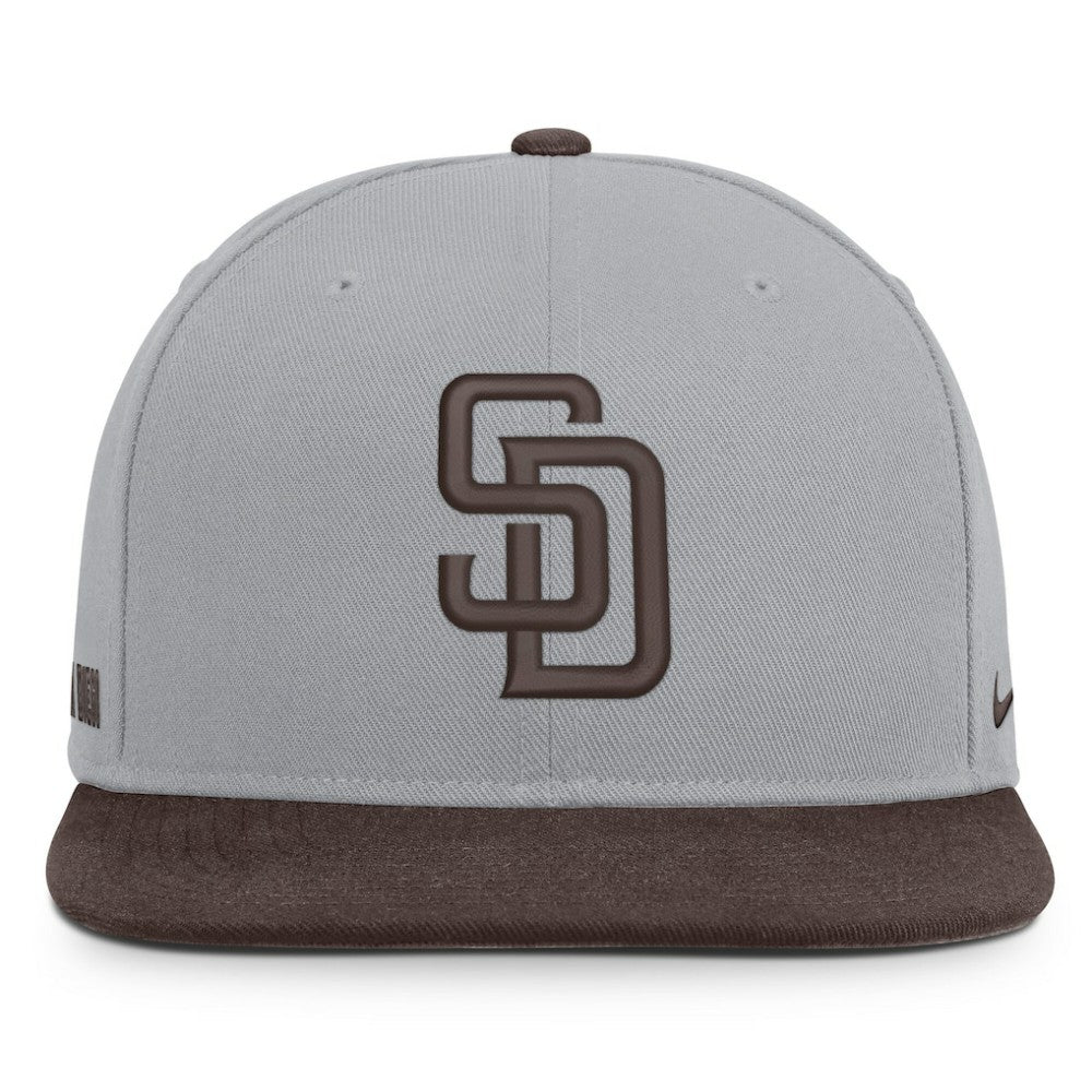 San Diego Padres Primetime Pro Dri-FIT Snapback Hat - Gray/Brown | Nike