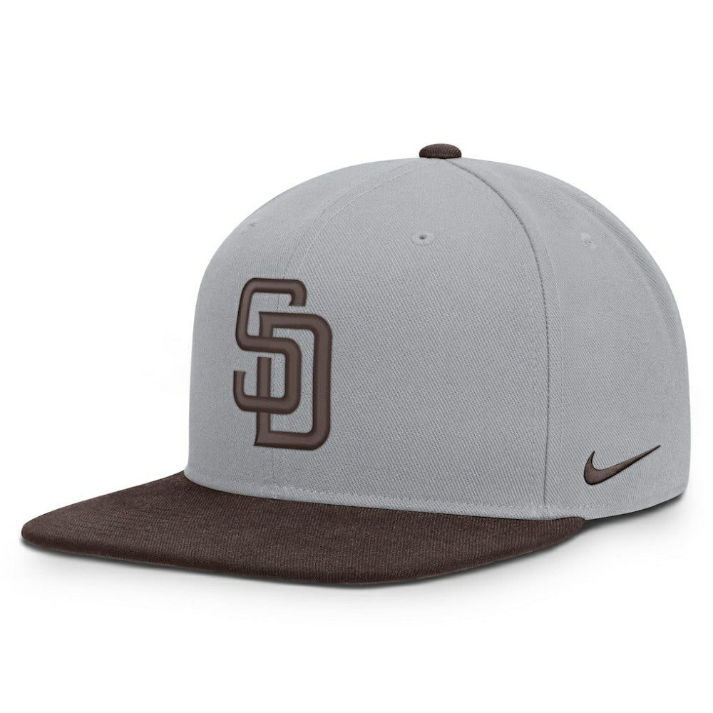 San Diego Padres Primetime Pro Dri-FIT Snapback Hat - Gray/Brown | Nike