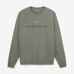 Atlanta Braves Statement Primary Raglan Dri-FIT Sweatshirt - Olive | Nike