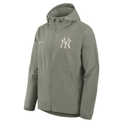 New York Yankees Unlimited Packable Full-Zip Hooded Jacket - Olive | Nike
