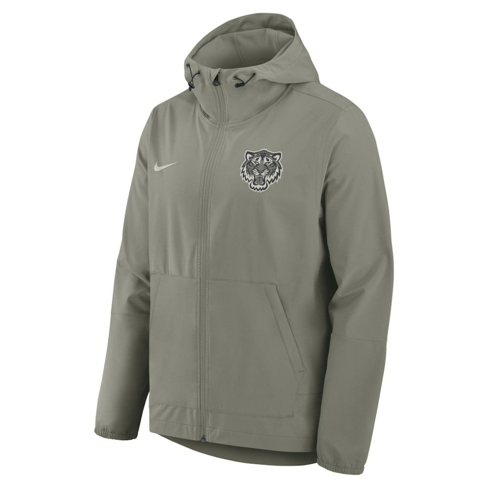 Detroit Tigers Unlimited Packable Full-Zip Hooded Jacket - Olive | Nike