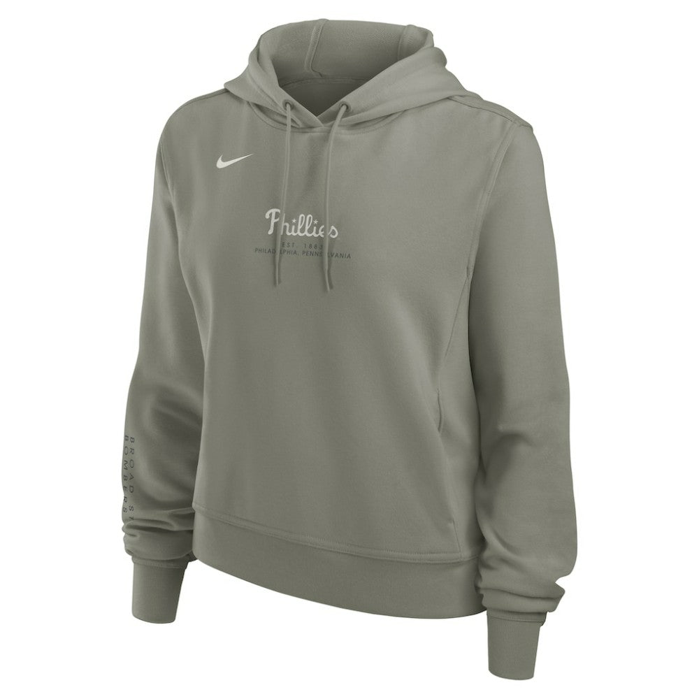 Philadelphia Phillies Women's One Tri-Blend Dri-FIT Hoodie - Olive | Nike
