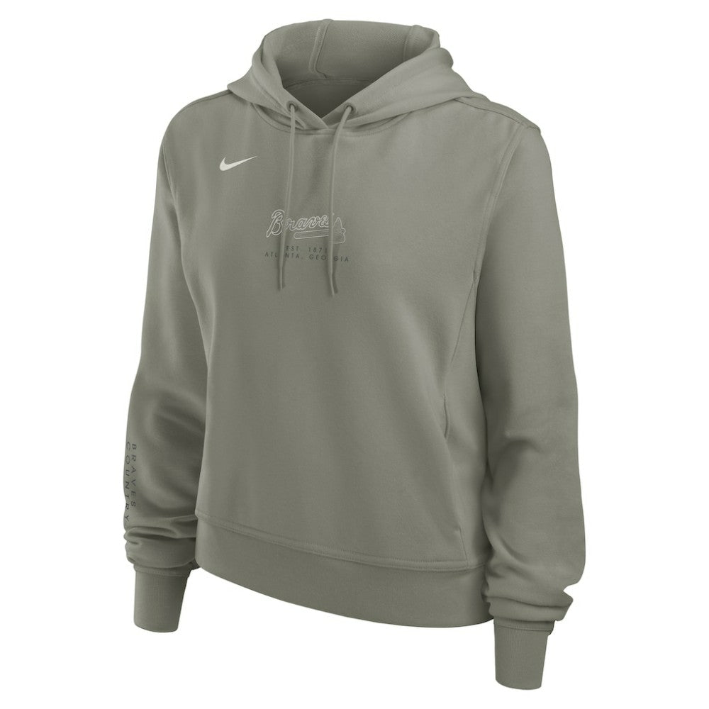 Atlanta Braves Women's One Tri-Blend Dri-FIT Hoodie - Olive | Nike