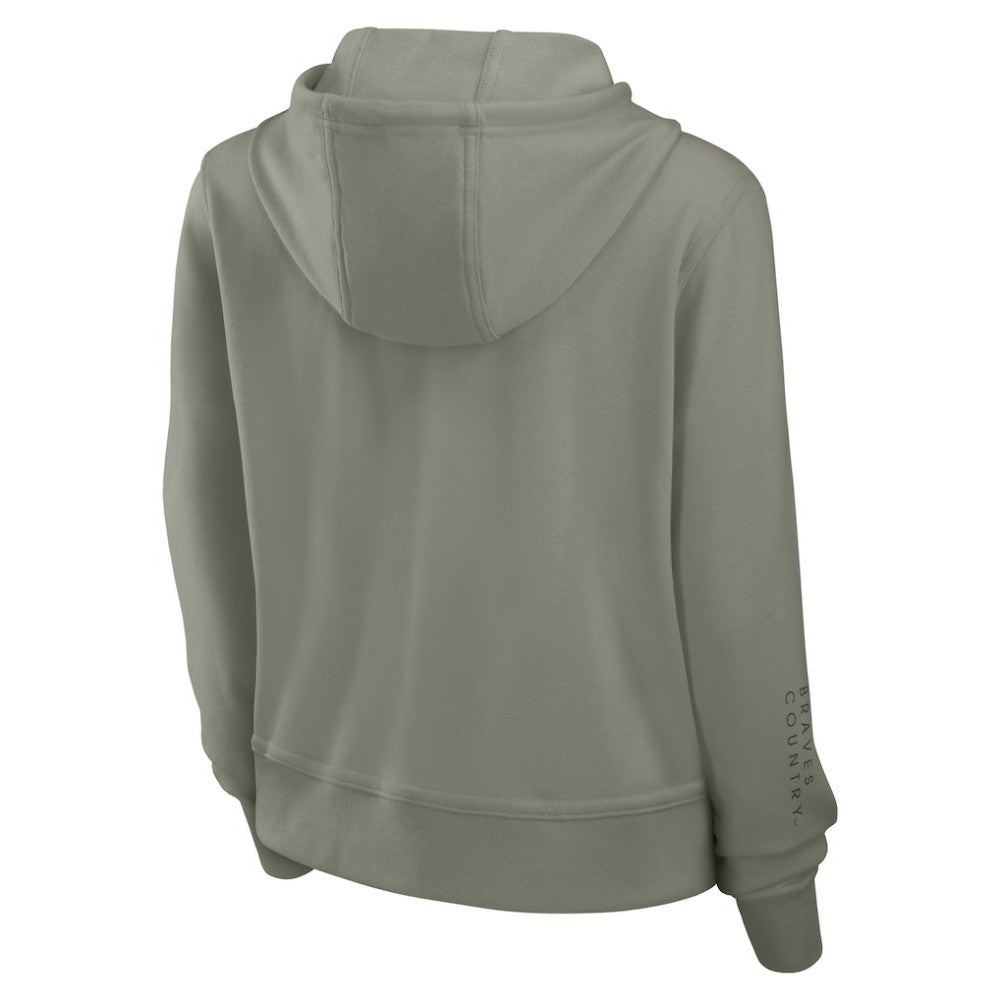 Atlanta Braves Women's One Tri-Blend Dri-FIT Hoodie - Olive | Nike