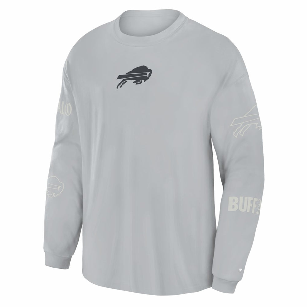 Buffalo Bills Oversized Type Play Long Sleeve T-Shirt - Gray cheap