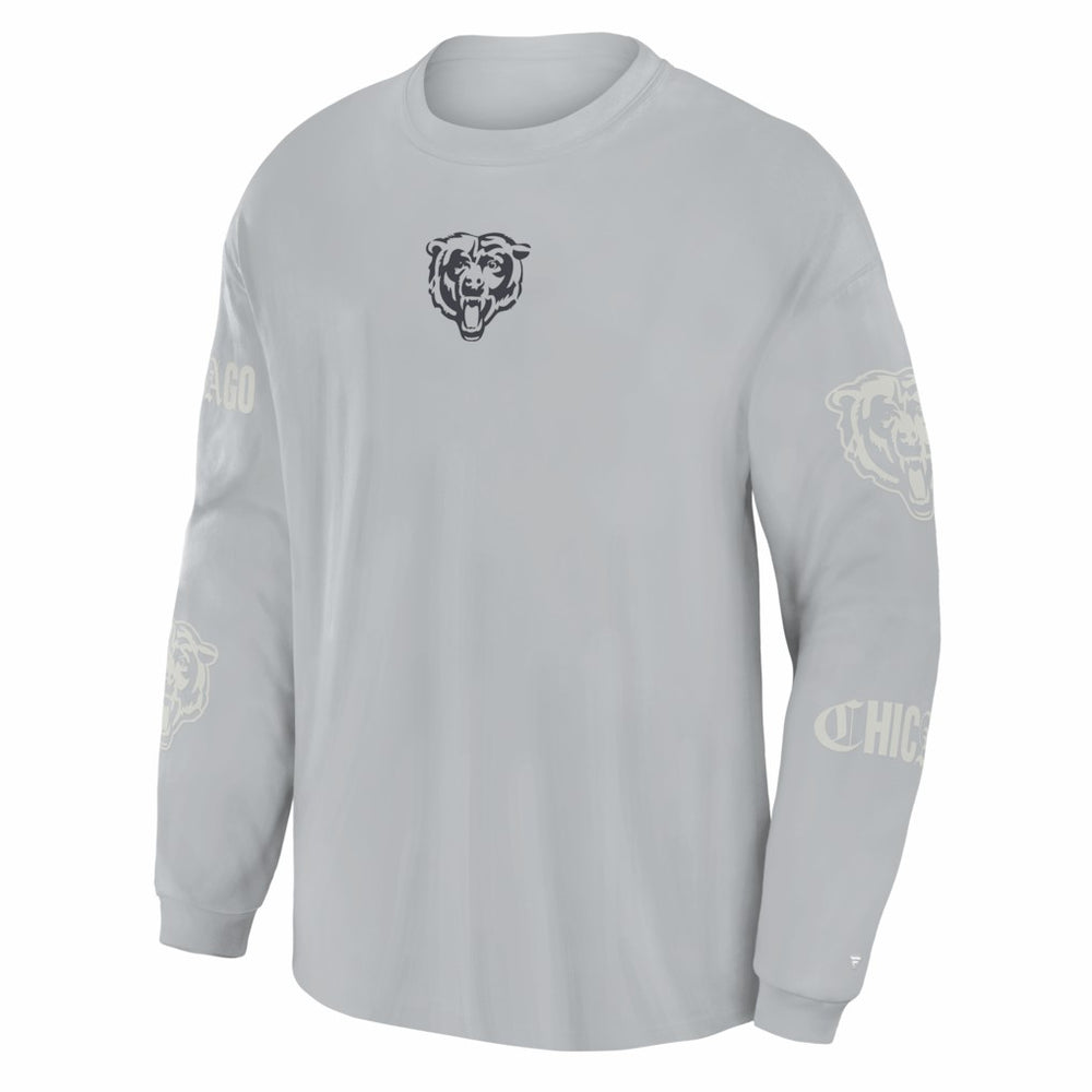 Chicago Bears Oversized Type Play Long Sleeve T-Shirt - Gray discount
