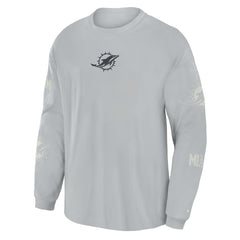 Miami Dolphins Oversized Type Play Long Sleeve T-Shirt - Gray cheap