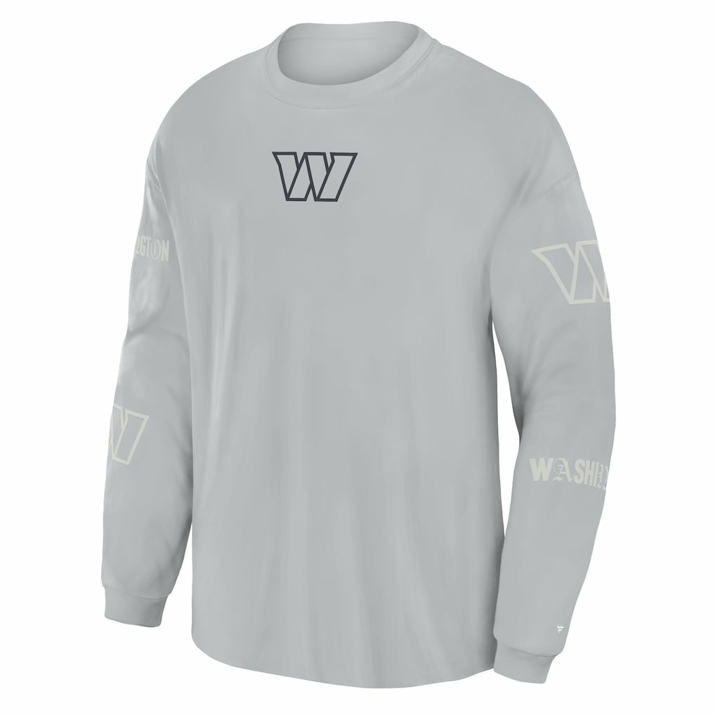 Washington Commanders Oversized Type Play Long Sleeve T-Shirt - Gray outlet
