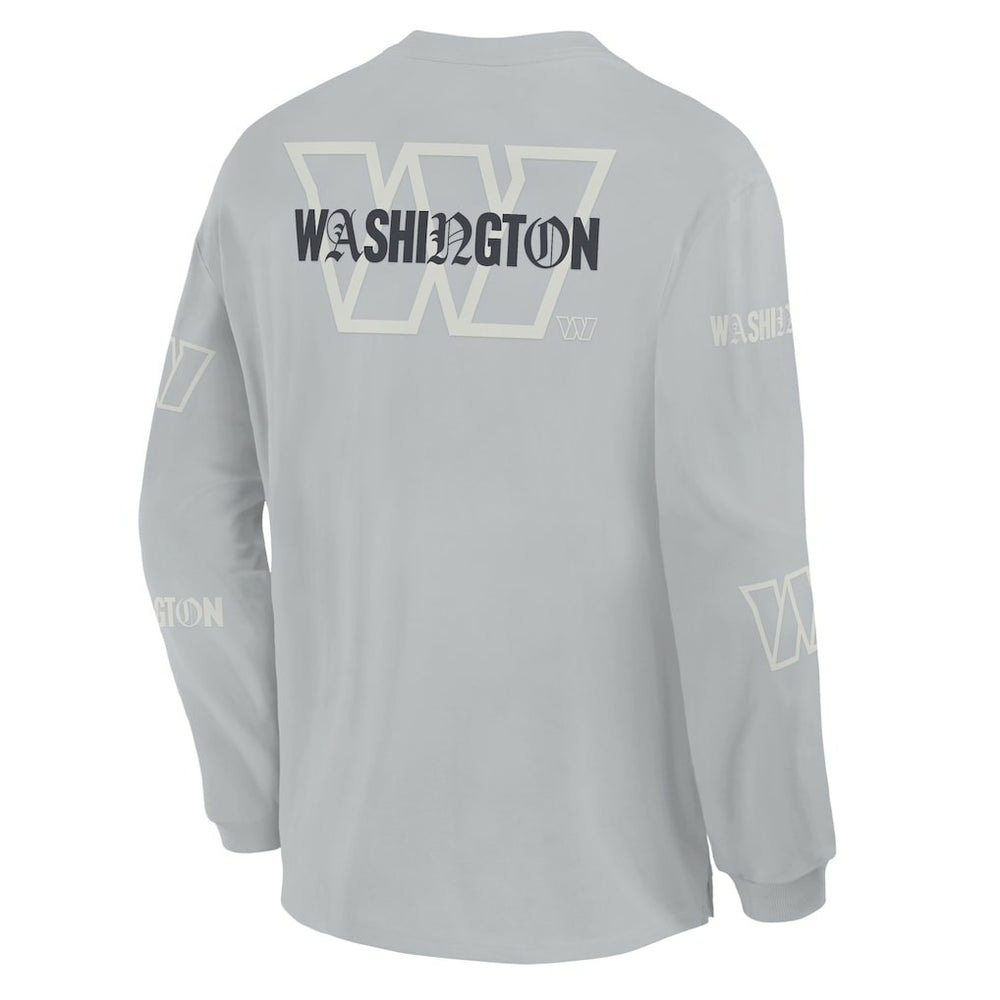 Washington Commanders Oversized Type Play Long Sleeve T-Shirt - Gray outlet