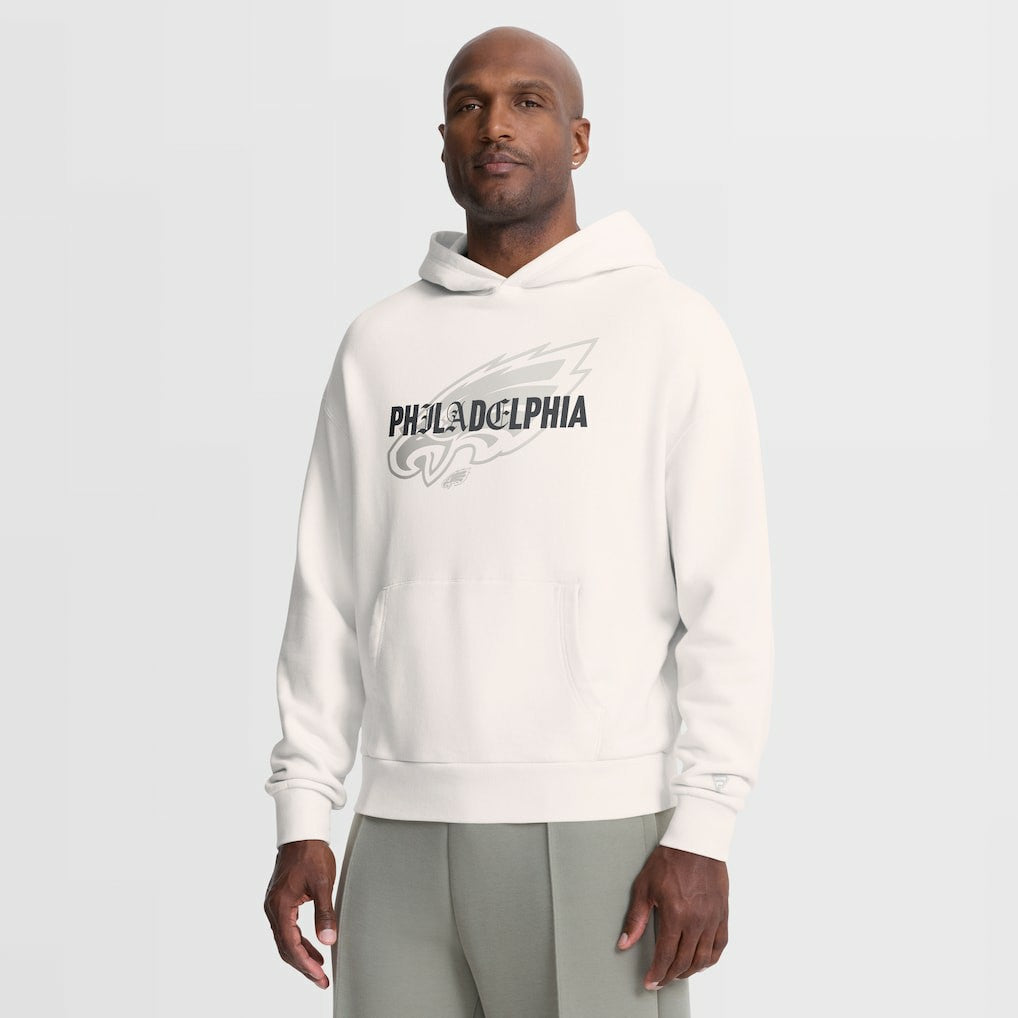 Philadelphia Eagles Oversized Type Play Location Hoodie - Cream sale