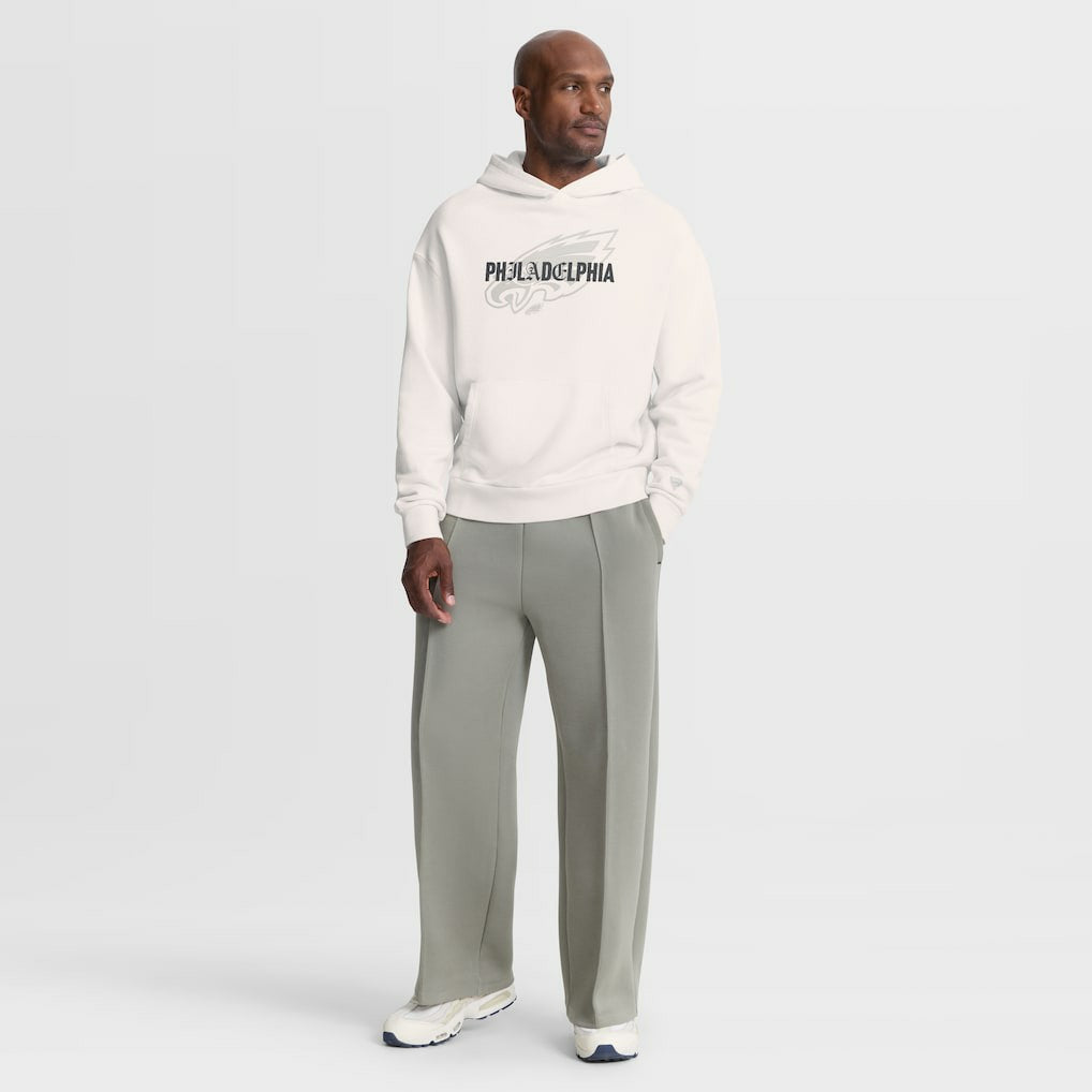 Philadelphia Eagles Oversized Type Play Location Hoodie - Cream sale