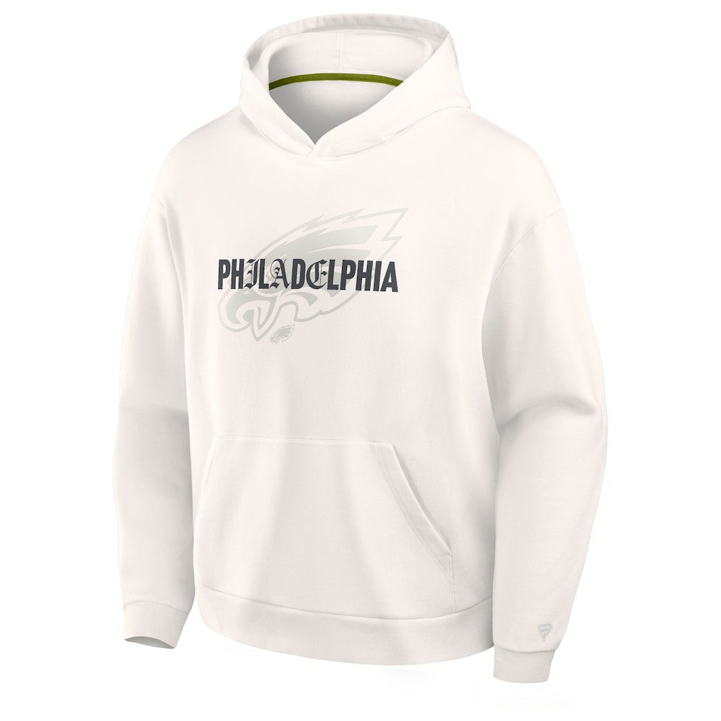 Philadelphia Eagles Oversized Type Play Location Hoodie - Cream sale