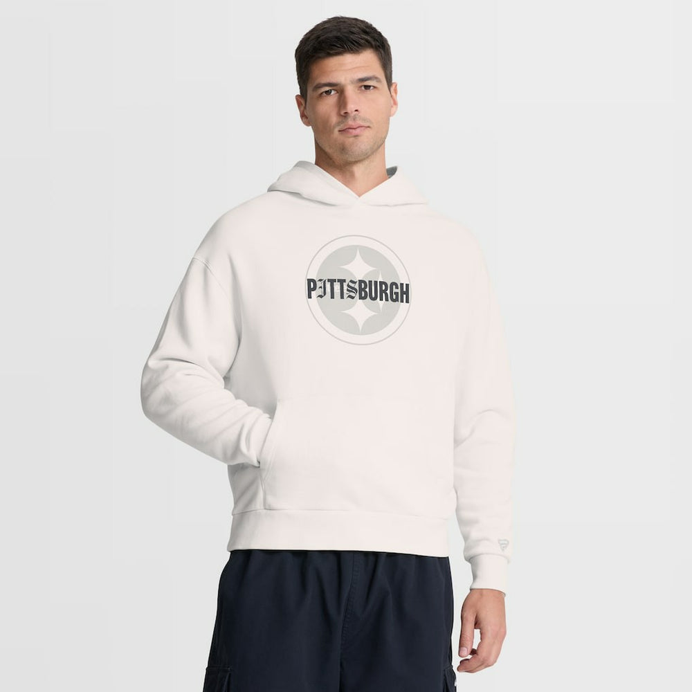 Pittsburgh Steelers Oversized Type Play Location Hoodie - Cream online