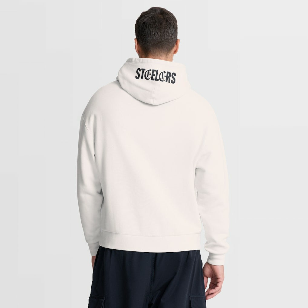 Pittsburgh Steelers Oversized Type Play Location Hoodie - Cream online