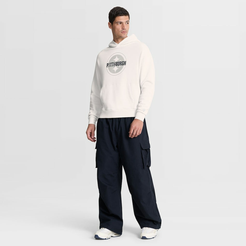 Pittsburgh Steelers Oversized Type Play Location Hoodie - Cream online