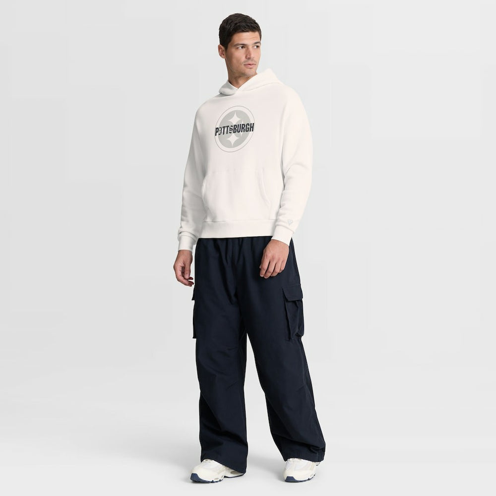 Pittsburgh Steelers Oversized Type Play Location Hoodie - Cream online