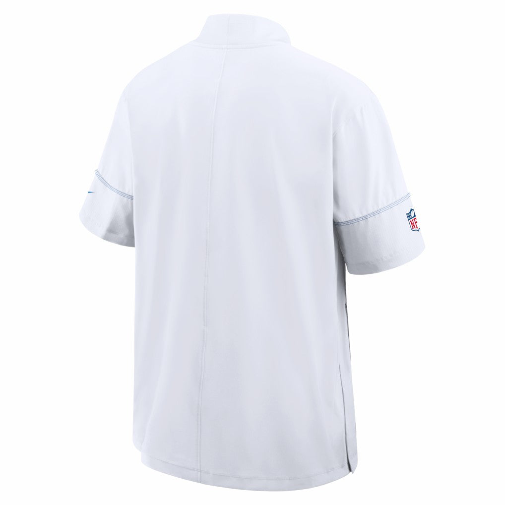 Los Angeles Chargers Sideline Short Sleeve Quarter-Zip Coach Jacket - White | Nike on sale