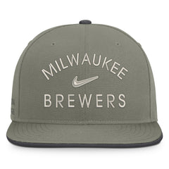 Milwaukee Brewers Pro Dri-FIT Snapback Hat - Olive | Nike