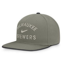 Milwaukee Brewers Pro Dri-FIT Snapback Hat - Olive | Nike