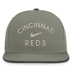 Cincinnati Reds Pro Dri-FIT Snapback Hat - Olive | Nike