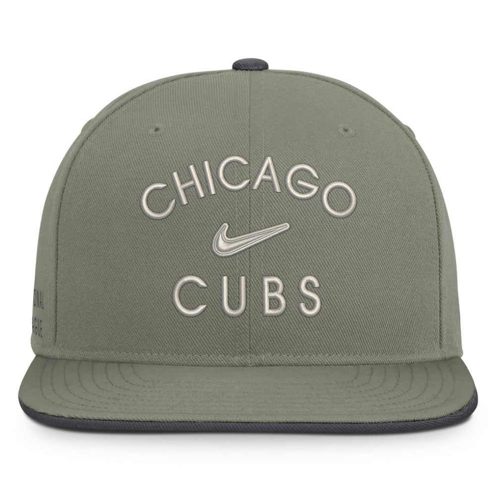 Chicago Cubs Pro Dri-FIT Snapback Hat - Olive | Nike