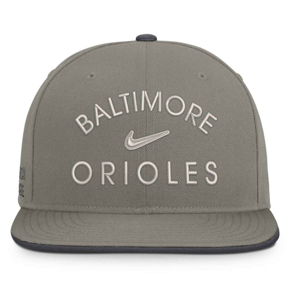 Baltimore Orioles Pro Dri-FIT Snapback Hat - Olive | Nike
