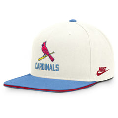 St. Louis Cardinals Cooperstown Pro Dri-FIT Snapback Hat - Cream/Light Blue | Nike
