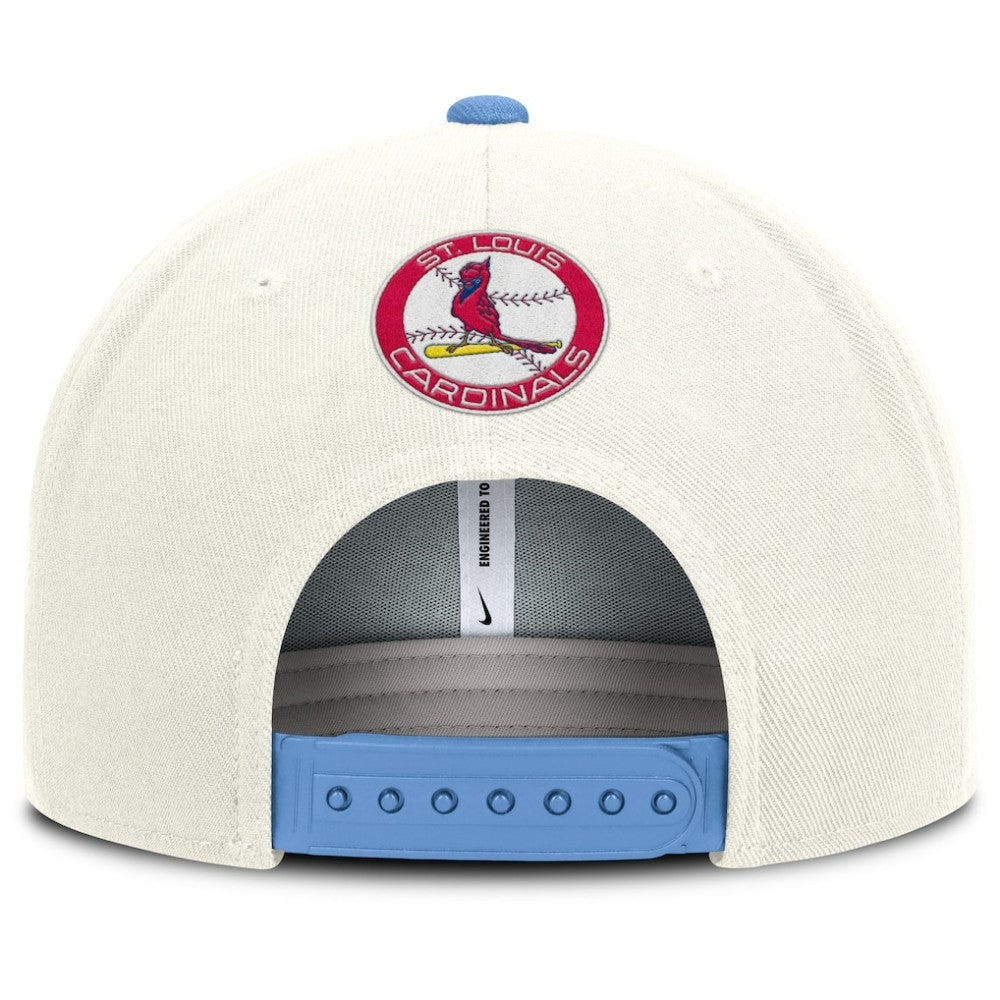 St. Louis Cardinals Cooperstown Pro Dri-FIT Snapback Hat - Cream/Light Blue | Nike