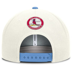 St. Louis Cardinals Cooperstown Pro Dri-FIT Snapback Hat - Cream/Light Blue | Nike