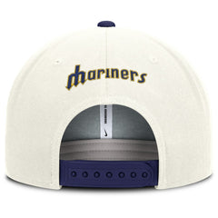 Seattle Mariners Cooperstown Pro Dri-FIT Snapback Hat - Cream/Navy | Nike