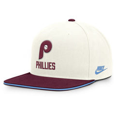 Philadelphia Phillies Cooperstown Pro Dri-FIT Snapback Hat - Cream/Burgundy | Nike
