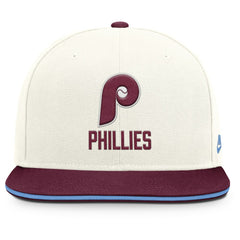 Philadelphia Phillies Cooperstown Pro Dri-FIT Snapback Hat - Cream/Burgundy | Nike