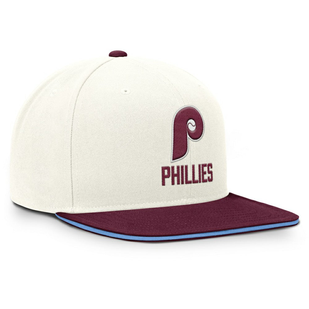 Philadelphia Phillies Cooperstown Pro Dri-FIT Snapback Hat - Cream/Burgundy | Nike