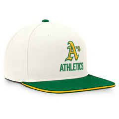 Athletics Cooperstown Pro Dri-FIT Snapback Hat - Cream/Green | Nike